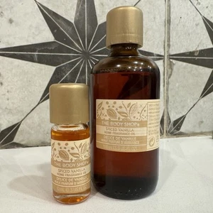 The Body Shop SPICED VANILLA Home Fragrance Oil 100mL/ 3.33fl Oz AND 10mL RARE - Picture 1 of 2