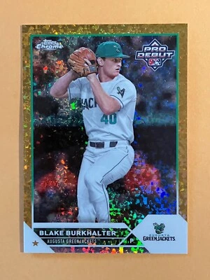 2023 Topps Pro Debut Gold Mini Diamond Refractor Blake Burkhalter 46/50 Braves - Image 1 of 2