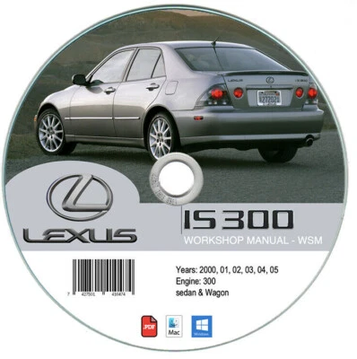 Lexus Is300 (2000-2005)  manuale officina workshop manual - Immagine 1 di 3