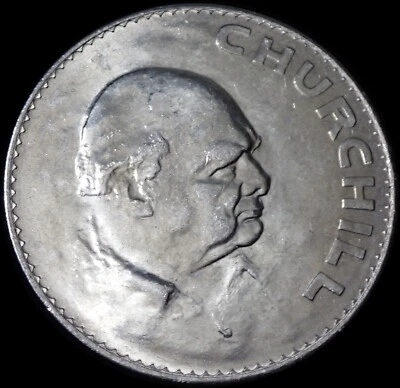 UK Crown 1965 Elizabeth II Sir Winston Churchill UNC Coin WCA MB1965 — 第 1/2 张图片