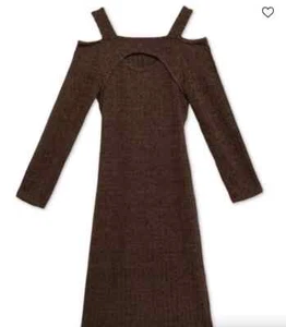 Cold Shoulder Knit Dress | Big Girls Size 16 NWT | Soft Stretchy Party Style - Picture 1 of 2