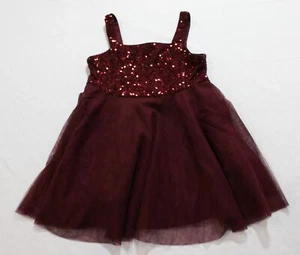 The Children's Place Girl's Sequin Mesh Fit & Flare Dress CG2 Redwood Size 6 NWT - Picture 1 of 3