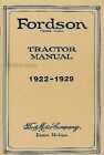Fordson Tractor Owners Manual 1922 1923 1924 1925 1926 1927 1928 1929 User Guide