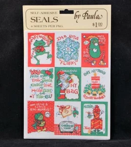Vintage Paula Christmas Novelty Fun Stickers. 36 Stickers per Package. USA Made - Picture 1 of 1