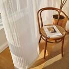 White Tulle Curtains For Living Room Crumpled Sheer Curtain For Solid Color