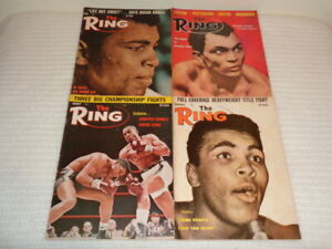 1963 The Ring Boxing Magazine Lot 4 Issues Cassius Clay 6/63 7/63 8/63 9/63