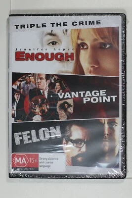 Triple the Crime - Enough / Vantage Point / Felon : DVD Region 4 New Sealed - image 1 of 3
