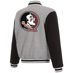 Florida State Seminoles Two Tone Wende Fleece Jacke grau schwarz JH Design - Bild 1 von 6