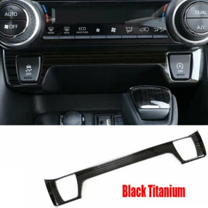 Black Titanium Central Seat Heating Button Trim Cover For Toyota RAV4 2019-2024 - Picture 1 of 5