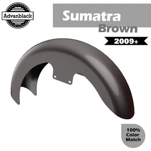Guardabarros delantero Sumatra Brown Advanblack 19" Reveal Wrapper Hugger para 09+ Harley - Imagen 1 de 9