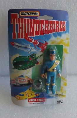 NEW MOC 1994 MATCHBOX THUNDERBIRDS VIRGIL TRACY PILOT ACTION FIGURE  - Image 1 of 2