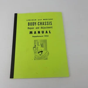 Lincoln Mercury 1953 carrocería suplementaria chasis reparación manual de ajuste - Imagen 1 de 8
