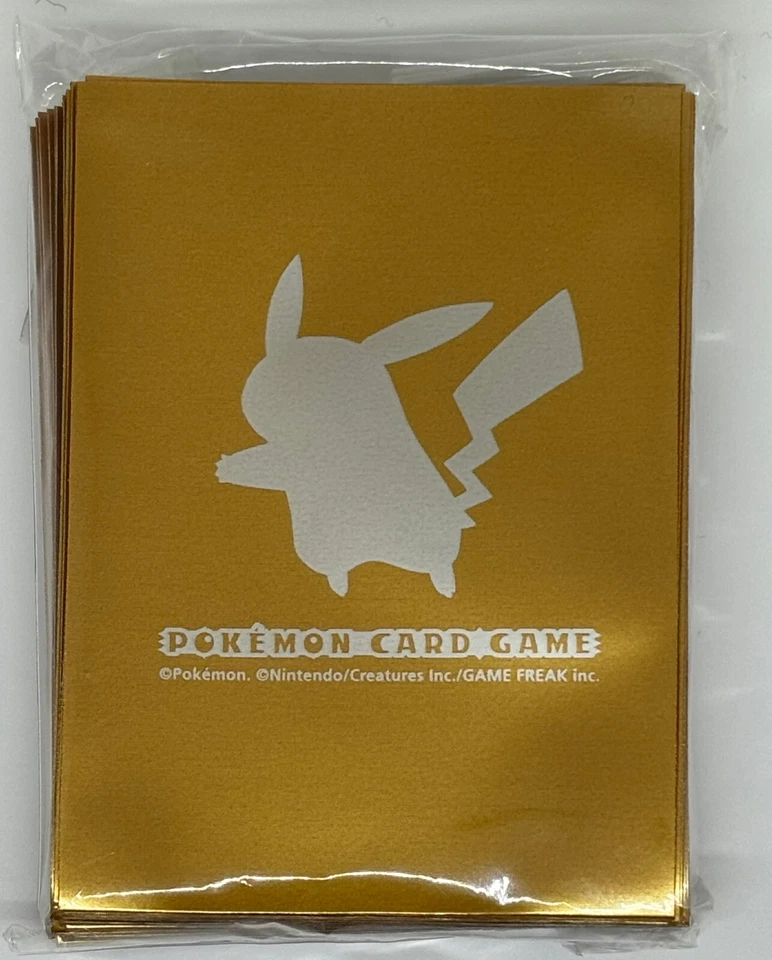 Pokemon PIKACHU Sleeves Deck Shield Hüllen Gold 60pcs Tournament Prize Japanese - Bild 1 von 1