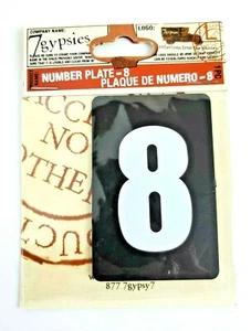 One (1) Pkg of 7 GYPSIES® Number Plate 8 - New & Sealed - Picture 1 of 3