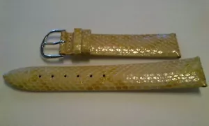 Watch strap 18 mm leather brown buckle steel new band - Picture 1 of 2