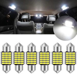 6Pcs 6000K White 31MM 36MM DE3175 6411 Dome Map LED Light Interior Bulbs 6411 - Bild 1 von 7