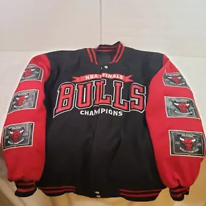 Jeff Hamilton NBA Jacket Chicago Bulls Champions 1990-1998 Reversible Jacket 3XL - Picture 1 of 24