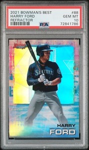 2021 Bowman's Best Harry Ford Refractor #88 Prospect PSA 10 GEM MINT