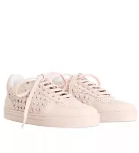 Zimmermann Woven Nude Pink Braided Leather Sneakers Shoes 41 AU/US 10 Trainer - Picture 1 of 14
