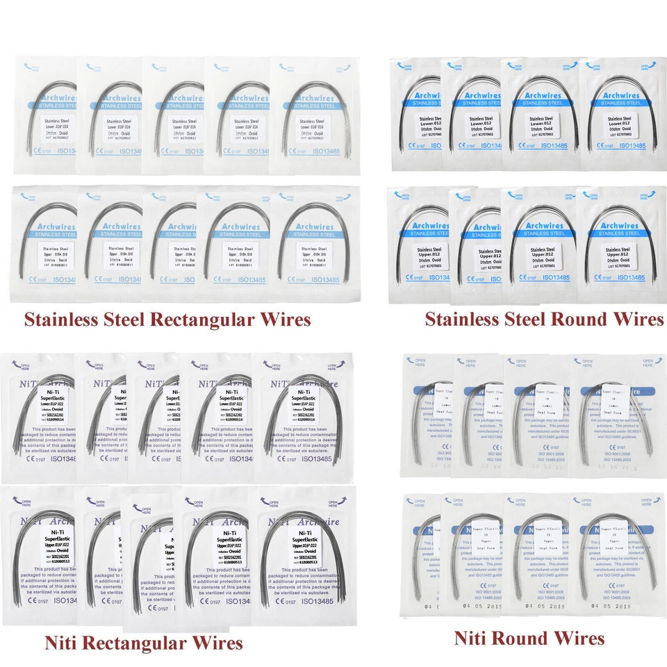 Dental Ortho Super Elastic Niti/Stainless Steel Rectangular/Round Arch Wire Foto 1 de 1