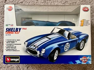 Burago 1:24 Shelby COBRA 427 Blue Diecast NEW! - Picture 1 of 2