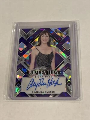 Anjelica Huston 2022 Leaf Pop Century PURPLE CRYSTALS Auto Autograph 6/10 BA-AH1 - Image 1 of 3