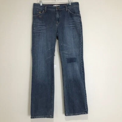 De colección 2004 Tommy Hilfiger 100 % algodón pierna recta denim desgastado talla 14 Foto 1 de 4