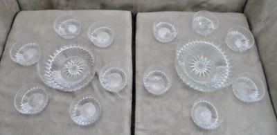 Vintage Crystal ARCAROC Made in France set 14 pcs bowls - Image 1 of 4