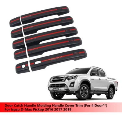 Cubierta de manija de puerta para camioneta Isuzu Dmax D-Max de 4 puertas 2016 2017 2018 Foto 1 de 4