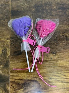 Shoe Lace Lollipop - Cute Set Of Pink And Purple - Picture 1 of 1