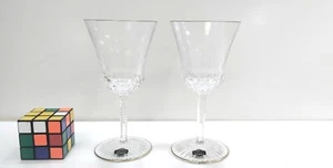 2 SAINT LOUIS APOLLO Gold Wein Wasser 7 1/2" Kristallkelche - Bild 1 von 7