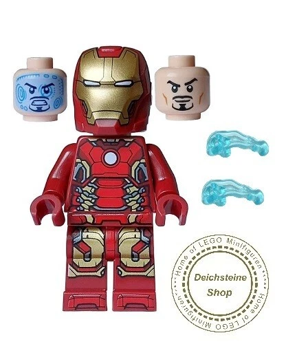 Lego sh0974 Iron Man Mark 43 Super Heroes Avengers sh974 Minifigur NEU Marvel