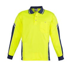 Syzmik Workwear Mens Hi Vis Squad Long Sleeve Polo Shirt ZH238
