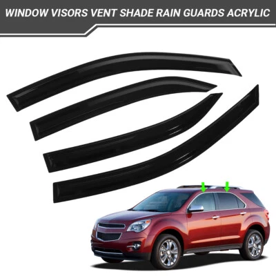 Fits 10-17 Chevy Equinox Window Visors Rain Sun Guard Deflector - Image 1 of 4