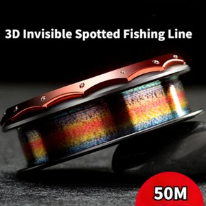 50M Invisible Spotted Fishing Line Fluorocarbon Coated line Carp Equipment - Picture 1 of 10