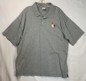Warner Bros Looney Tunes Polo Shirt Mens XL Gray Foghorn Leghorn Embroidered VTG - Picture 1 of 11