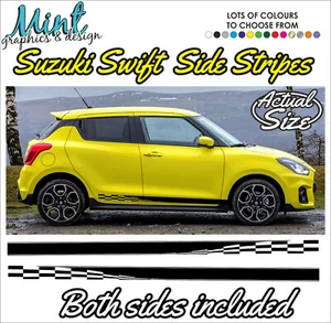 Calcomanías a rayas laterales SUZUKI SWIFT SPORT pegatinas gráficos para coche p&p 1007 gratis - Imagen 1 de 4
