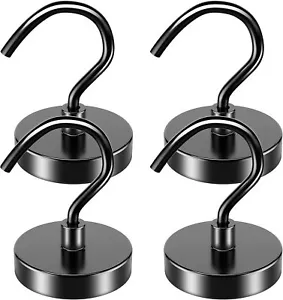 4 Stück 110 Pfund Magnethaken Schwerlast Neodym Magnethaken, stark magnetisch - Bild 1 von 5