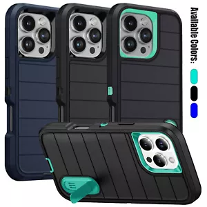 Funda resistente a prueba de golpes con soporte para Apple iPhone 16 Pro Max 16 Plus - Imagen 1 de 30
