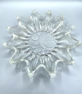 Plato de caramelo vintage Studio Nova Heavens Gate Sun Moon Stars vidrio celestial de 10'" - Imagen 1 de 3