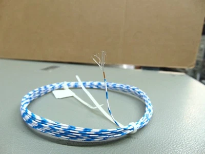 25 ft Vintage 26 AWG Silver plated copper Kapton PTFE Wire White Blue 19 strand - Image 1 of 4