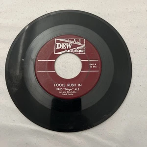 Fred "Ginger" Ale - FOOLS RUSH IN 7", (Vinyle) TAUX très bon état - Photo 1/2