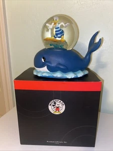 Disney Surfing Donald Duck On A Whale By The Beutiful Sea Musical Snow Globe - Picture 1 of 13