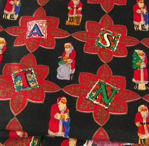 Santa Stoff SC Shamash & Sons 44 x 66" Neuheit Stoff Quilt Handwerk - Bild 1 von 5