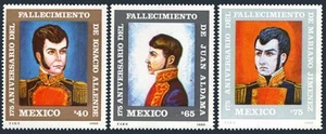 Mexiko 1445-1447,1450,MNH.Mi 1990-1992,1995. Unabhängigkeitskriegshelden, 1986. - Bild 1 von 2