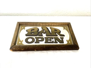 "Espejo con letrero de barra pequeño espejo Wallace Berrie Co 1974 vintage 8,5 x 4,5"" Mancave" - Imagen 1 de 8