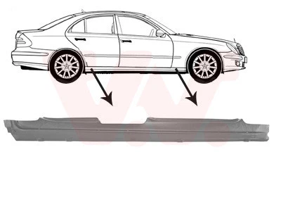 Seitenschweller Einstiegblech rechts für Mercedes-Benz E-Klasse W211 S211 - Bild 1 von 1