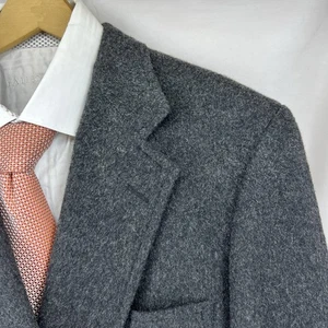 Vintage Palm Beach 44R grau 100 % Kaschmir hergestellt in den USA Herren Blazer Anzug Jacke Sport - Bild 1 von 20