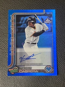 Autografo Yeremi Cabrera Auto /150 Blue Foil 2025 Topps Pro Debutto #PD-103 - Foto 1 di 2