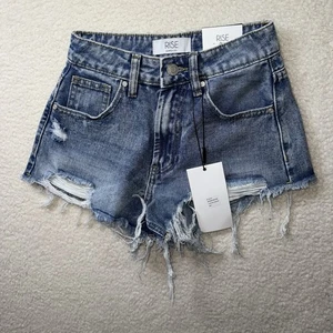 Pantalones Cortos Rise Supply Co. Festival Denim Corte Super Envejecido Talla 1 Nuevos con Etiquetas - Imagen 1 de 7